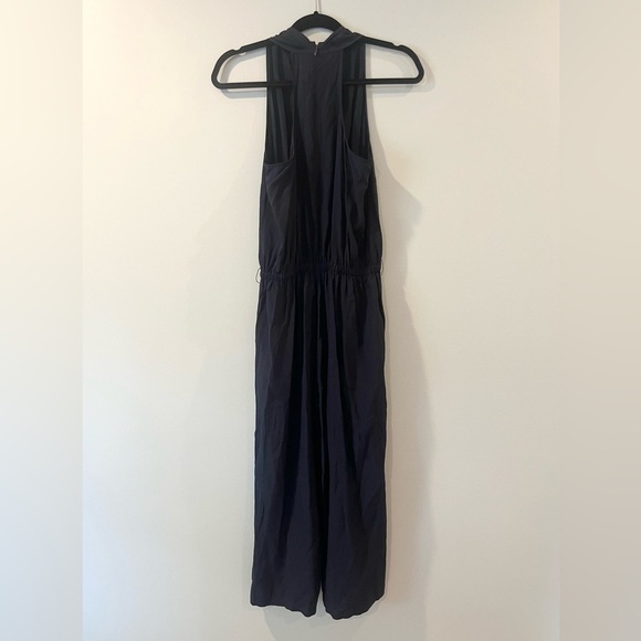 Tory Burch Campania Navy Blue Silk 
Cropped Wide Leg Jumpsuit XS - Picture 9 of 12